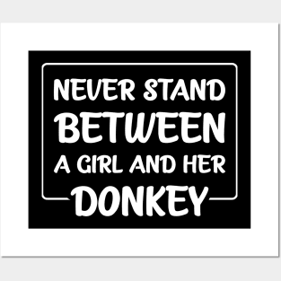 Donkey Girl Woman Posters and Art